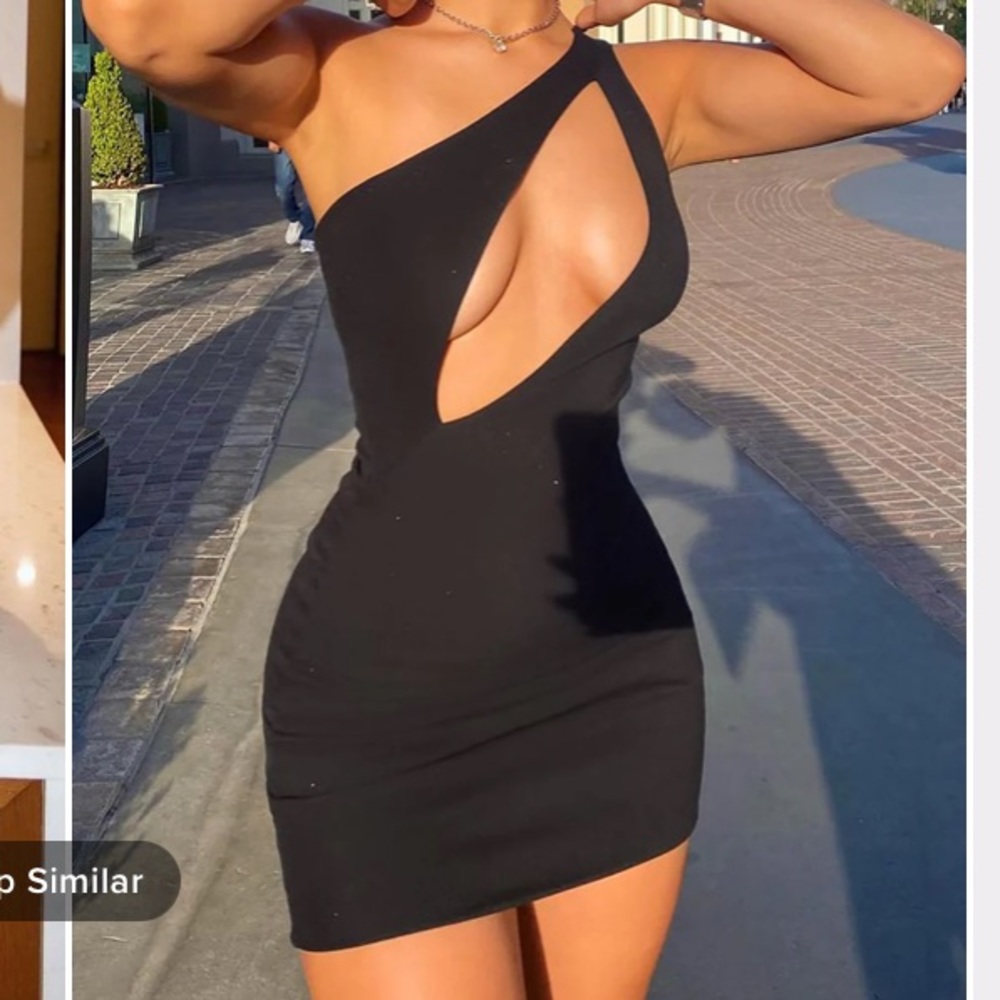 Black dress with cut out